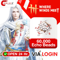 Where Winds Meet - 60000  Echo Beads ( 6000 X 10 ) - 999.99$ Top up Via Login by Inblackm open 24 hr.