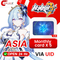 [INSTANT] Honkai Impact 3 (ASIA) - Monthly card X 5 Top up UID By Inblackm open 24 hr.