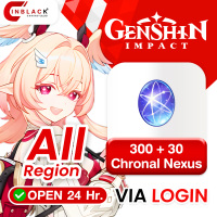 Genshin (All Region) - 300 + 30 Chronal Nexus Top up Via LOGIN By Inblackm Open 24 hr.