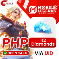 [INSTANT] Mobile Legends: Bang Bang (Philippines) - 112 Diamonds Top up UID By inblack Open 24 hr.