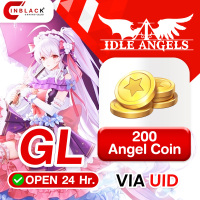Idle Angels (GL) - 200 Angel Coin 199.99$ Top up UID  By Inblack Open 24 hr.