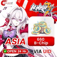 [INSTANT] Honkai Impact 3 (ASIA) - 660 B-Chip Top up UID By Inblackm open 24 hr.