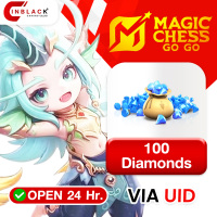 [INSTANT] Magic Chess: Go Go - 100 ( 50+50 First Recharge  )Diamonds - via UID by Inblackm open 24 hr.