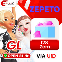 [INSTANT]Zepeto (GL) - 128 Zem - Top up UID By Inblackm Open 24 hr.