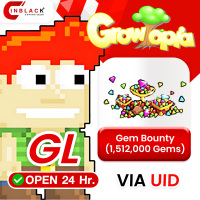 Growtopia (GL) -Gem Bounty (1,512,000  Gems)  Player ID by Inblackm open 24 hr.