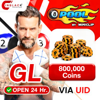 8 Ball Pool (GL) - 800000 Coins 34.99$ Top up UID By Inblackm Open 24 hr.