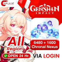 Genshin (All Region) - 6480 + 1600 Chronal Nexus Top up Via LOGIN By Inblackm Open 24 hr.