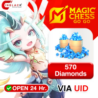 [INSTANT] Magic Chess: Go Go - 570 ( 504+66 ) Diamonds - via UID by Inblackm open 24 hr.