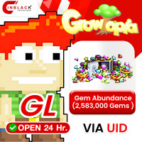 Growtopia (GL)- Gem Abundance (2,583,000 Gems )  Player ID by Inblackm open 24 hr.