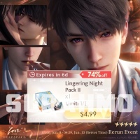 Love and Deepspace - Lingering Night Pack II $5 (LOGIN METHOD) **Need Account & Password to login**