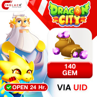 Dragon City - 140 GEM Top up User ID by Inblackm Open 24 hr.