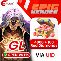 Epic Heroes - X Hero (GL) - 4000 + 160 Red Diamonds 199.99X2$ Top up UID By Inblack Open 24 hr.