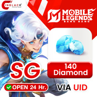 Mobile Legends: Bang Bang (Singapore) -  140 Diamonds Top up UID By Inblackm Open 24 hr.