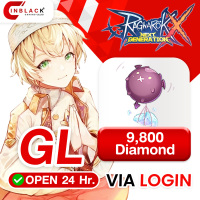 Ragnarok X (Global) - 9800 Diamond 14.99$ Top up Via LOGIN By Inblack Open 24 hr.