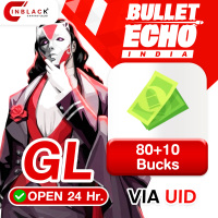 Bullet Echo (GL) - 80+10 Bucks Top up UID By Inblackm Open 24 hr.