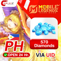 [INSTANT] Mobile Legends: Bang Bang (Philippines) - 570 Diamonds Top up UID By inblack Open 24 hr.