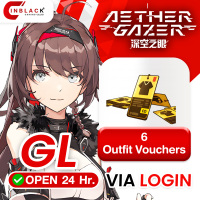 Aether Gazer (GL) - 6 Outfit Vouchers (0.99$) Top up via LOGIN By Inblack Open 24 hr.