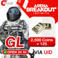 Arena Breakout: Infinite (GL) - 2500 Coins + 125 24.99$ Top up UID By Inblack Open 24 hr.