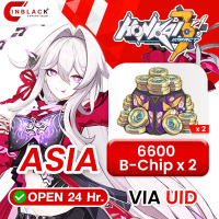 [INSTANT] Honkai Impact 3 (ASIA) - (6600 B-Chip) x 2 Top up UID By Inblackm open 24 hr.