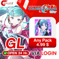 Hatsune Miku: Colorful Stage (GL) - Any Pack - 4.99$ Top up Via Login By Inblack Open 24 hr.