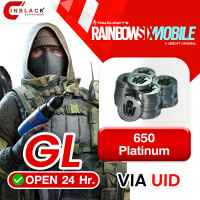 [INSTANT] Rainbow Six Mobile (GL) - 650 Platinum - 9.99$ Top up UID By Inblackm Open 24 hr.
