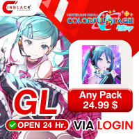 Hatsune Miku: Colorful Stage (GL) - Any Pack - 24.99$ Top up Via Login By Inblack Open 24 hr.