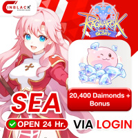 Ragnarok: Back To Glory (SEA) - 20400 Daimonds + Bonus 19.99$ Top up Via Official Login By Inblack Open 24 hr.