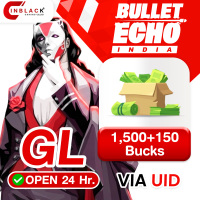 Bullet Echo (GL) - 1500+150 Bucks Top up UID By Inblackm Open 24 hr.