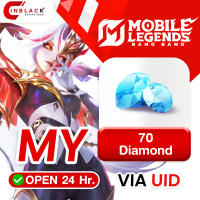 Mobile Legends: Bang Bang (Malaysia) - 70 Diamond Top up UID By Inblackm Open 24 hr.