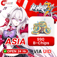[INSTANT] Honkai Impact 3 (ASIA) - 990 B-Chips Top up UID By Inblackm open 24 hr.