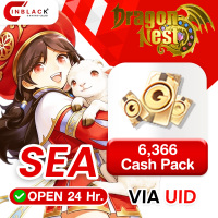 [INSTANT] Dragon Nest M: Classic (SEA) - 6366 Cash Pack ( 6000+366 ) - Top up UID By Inblack Open 24 hr.
