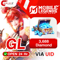 [INSTANT] Mobile Legends: Bang Bang (GL) - 3688 Diamond  via UID by Inblackm open 24 hr.