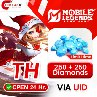 Mobile Legends: Bang Bang (TH) - 250 + 250 Diamonds  (Limit 1 time / ID) Top up UID By Inblackm Open 24 hr.