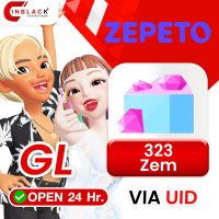 [INSTANT]Zepeto (GL) - 323 Zem - Top up UID By Inblackm Open 24 hr.