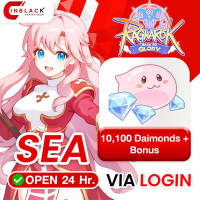 Ragnarok: Back To Glory (SEA) - 10100 Daimonds + Bonus 9.99$ Top up Via Official Login By Inblack Open 24 hr.