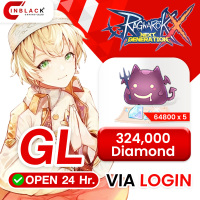 Ragnarok X (Global) - 324000 Diamond (64800 x 5) 499.95$ Top up Via LOGIN By Inblack Open 24 hr.