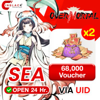 Overmortal SEA - 136000 Voucher + 900 Fateums( 68000 X 2 ) 199.99$ Top up UID By Inblack Open 24 hr.