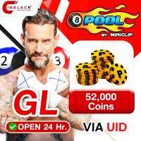 8 Ball Pool (GL) - 52000 Coins 3.99$ Top up UID By Inblackm Open 24 hr.