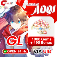 Legend of Aoqi (GL) - 1980 Gems+ and 495 Bonus (29.99$) Top up UID By Inblackm Open 24 hr.