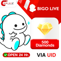 Bigo live - 500 Diamonds Top up UID By Inblackm open 24 hr.