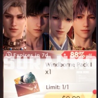 Love and Deepspace - Windborne Pack I $1 (LOGIN METHOD) **Need Account & Password to login**