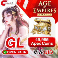 [INSTANT] Age of Empires Mobile (GL) - 49995 Apex Coins ( For All ID ) - 99.99$x5 Top up UID By Inblack Open 24 hr.