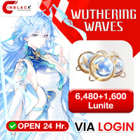 Wuthering Waves - 6480+1600 Lunite ( 99.99 USD ) Top Up VIa Login by Inblackm open 24 hr.