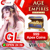 Age of Empires Mobile (GL) - 999 Apex Coins -  (First Time Bonus)  9.99$ Top up UID By Inblack Open 24 hr.