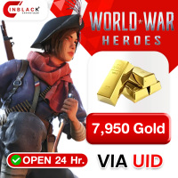 [INSTANT] War War Heroes (VVVVH WW II) - 7950 Gold (3000 + 3000 + 1400 + 550) Top up UID By Inblackm Open 24 hr.