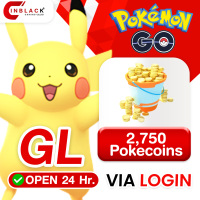 Pokémon Go (GL) - 2750 Pokecoins (19.99$) Top Up Via Login By Inblackm Open 24 hr.