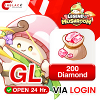 Legend of Mushroom (GL) - 200 Diamond [Double] Top up Via Official LOGIN By Inblack open 24 hr.