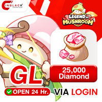 Legend of Mushroom (GL) - 25000 Diamond [Double] Top up Via Official LOGIN By Inblack open 24 hr.
