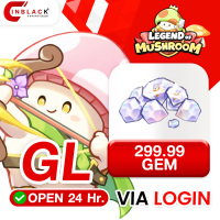 Legend of Mushroom (GL) - 299.99 GEM [First Recharge 70000 Gems] Top up Via Official LOGIN By Inblack open 24 hr.