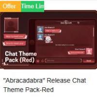 BanG Dream! Our Notes Top up Abracadabra Release Chat Theme Pack-Red (Login Topup)